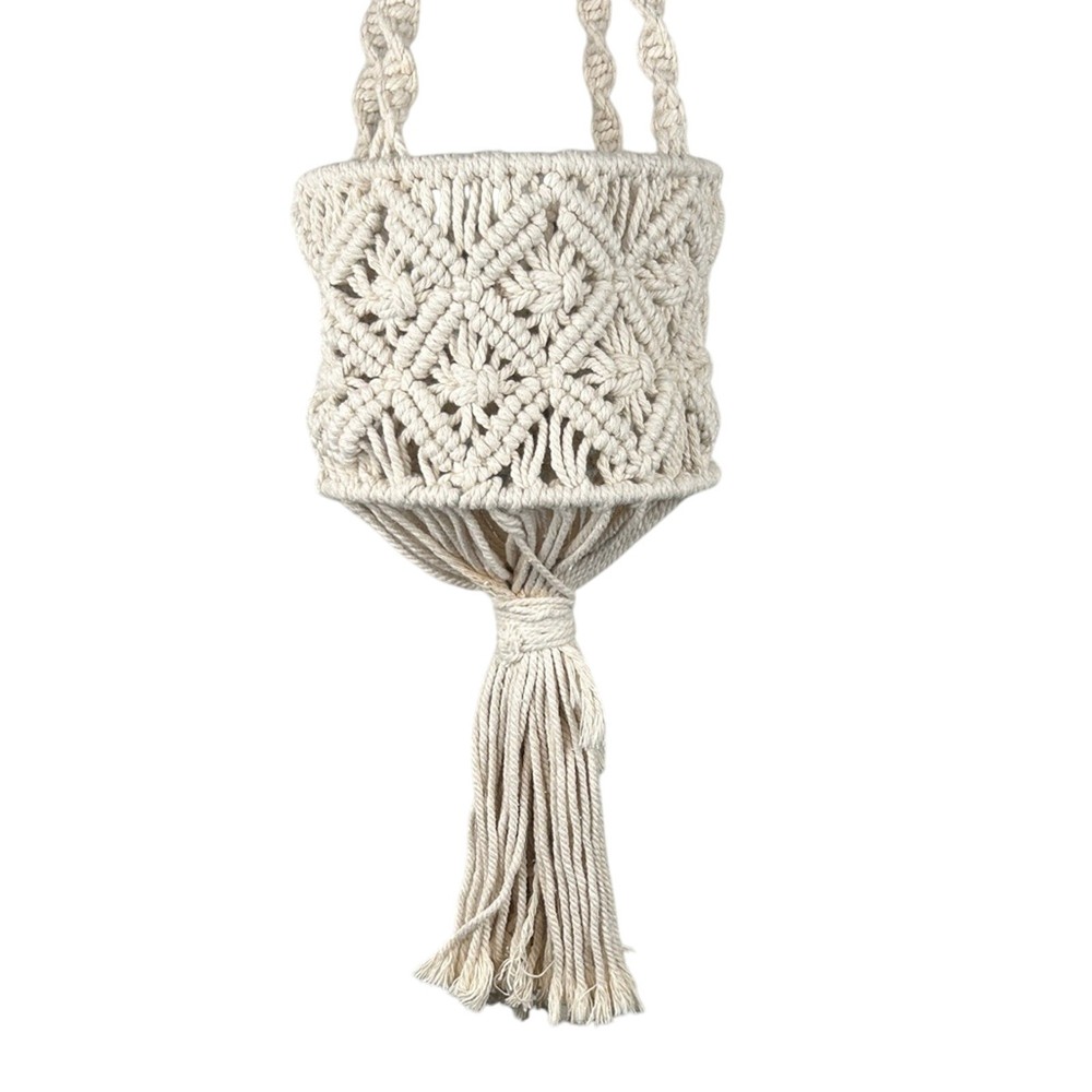 Classic Retro 70's Macrame Medium Size Plant Holder