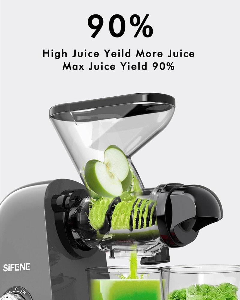 Cold Press Juicer Machine, Compact Single Serve Slow Masticating Juicer, Vegetab