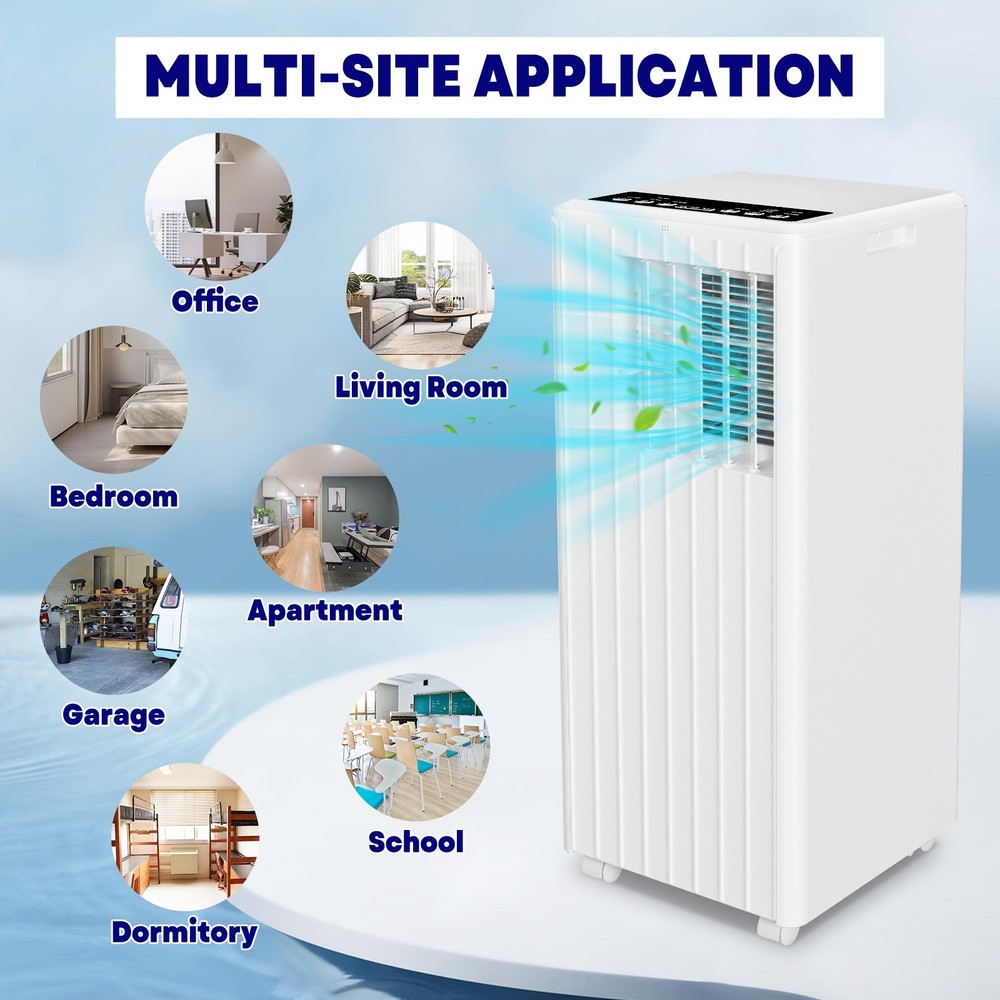 8000 BTU Portable Air Conditioner for Room up to 350 Sq.Ft Unit Ultra-Quiet