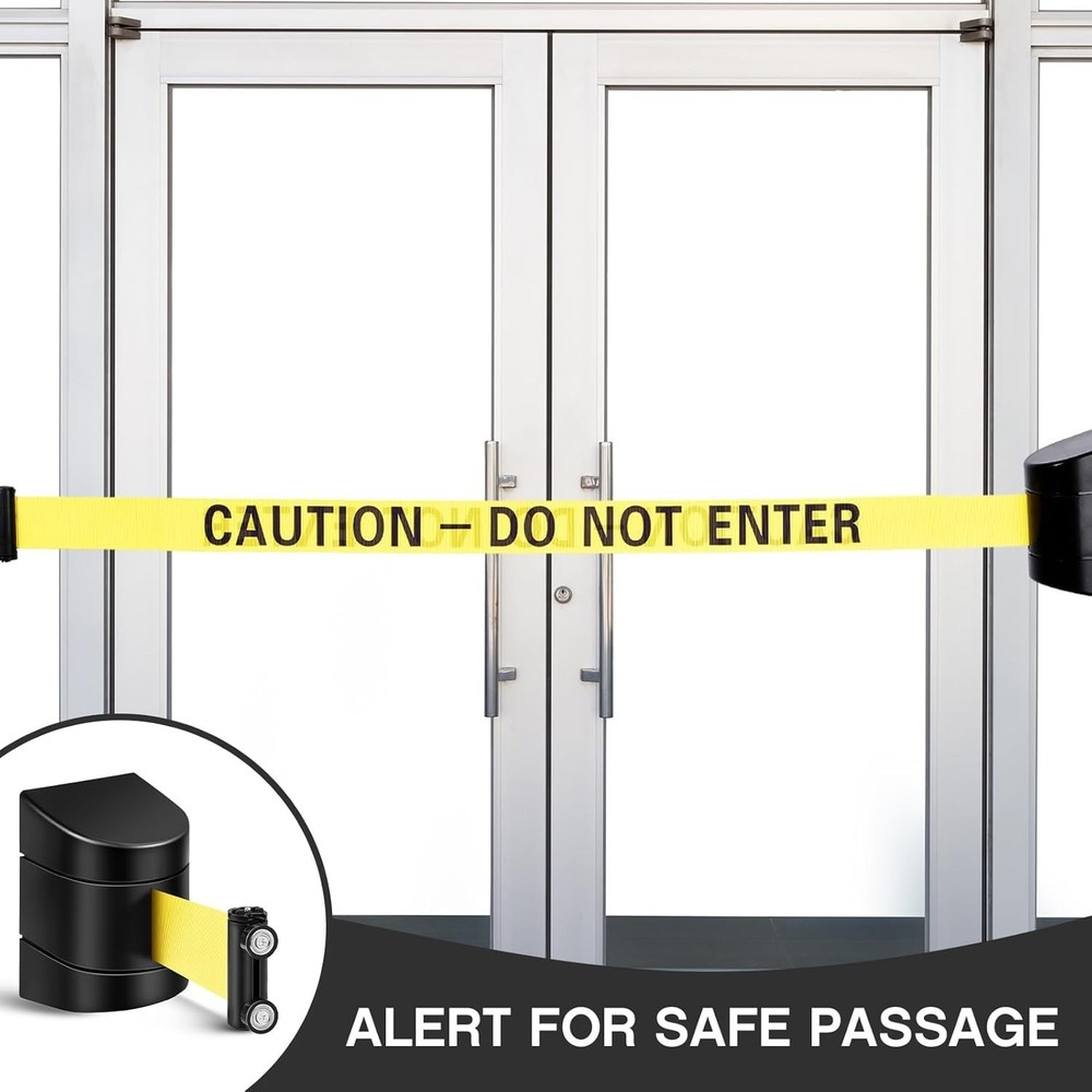 Magnetic Wall Mount Barrier Set, Caution Do Not Enter, 4 Pcs