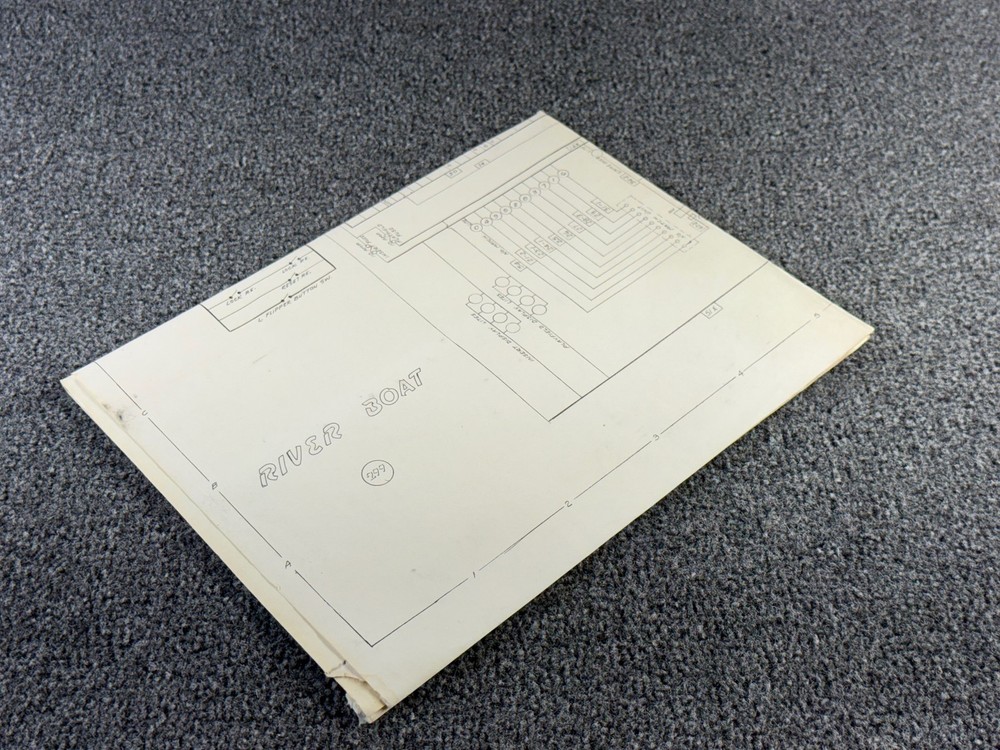 Williams River Boat Pinball Machine Game Manual Schematics ORIGINAL