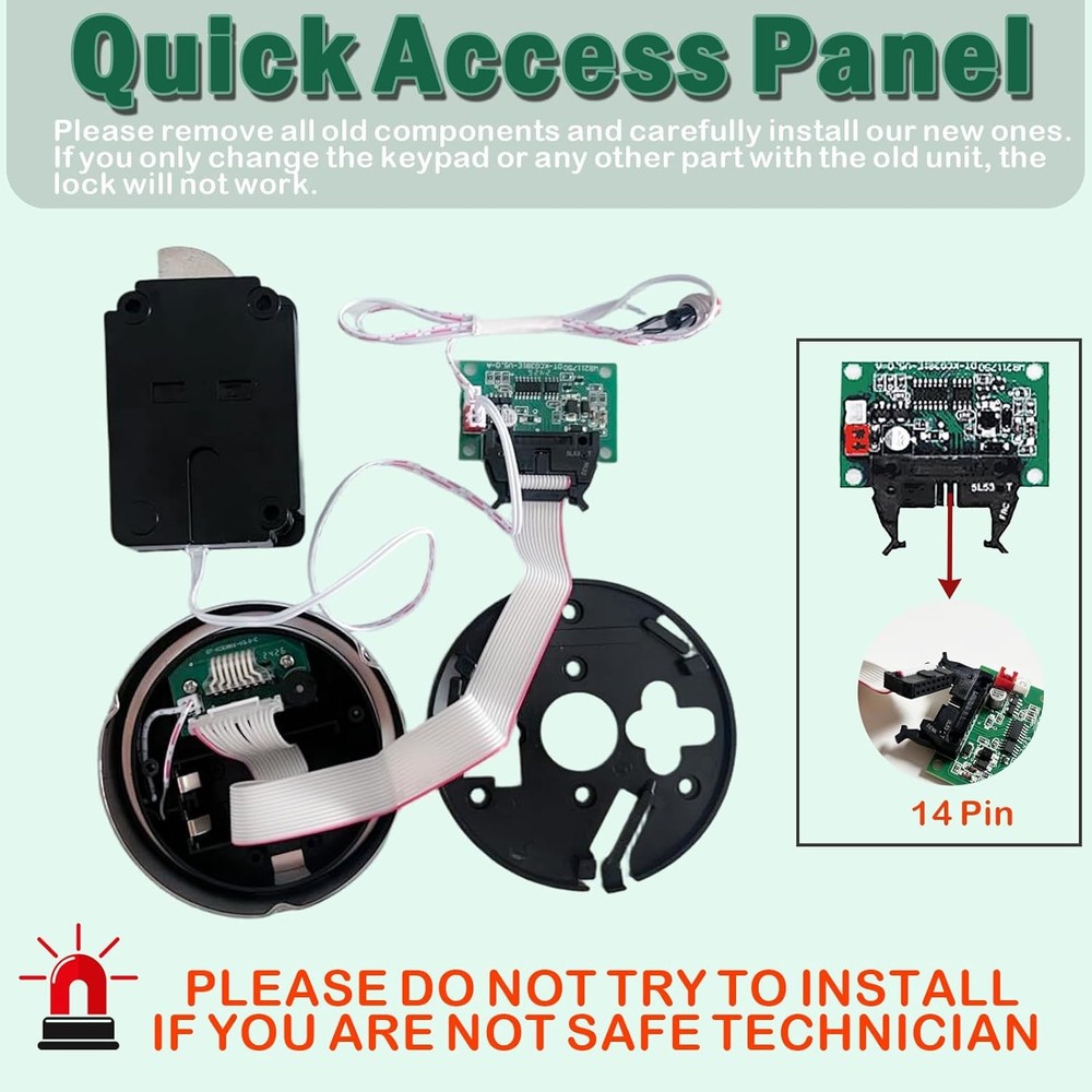 Gun Safe Lock Replacement with Solenoid Lock High Security Chrome Digital Keypad