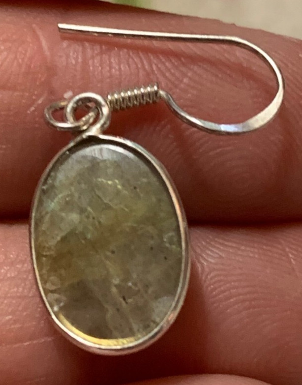 Labradorite 925 Hook Sterling Earrings E-273