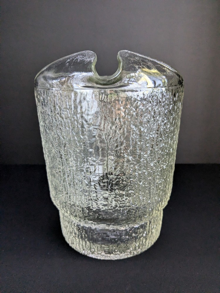 MCM Heavy Clear Glass Icicle Pitcher Littala?