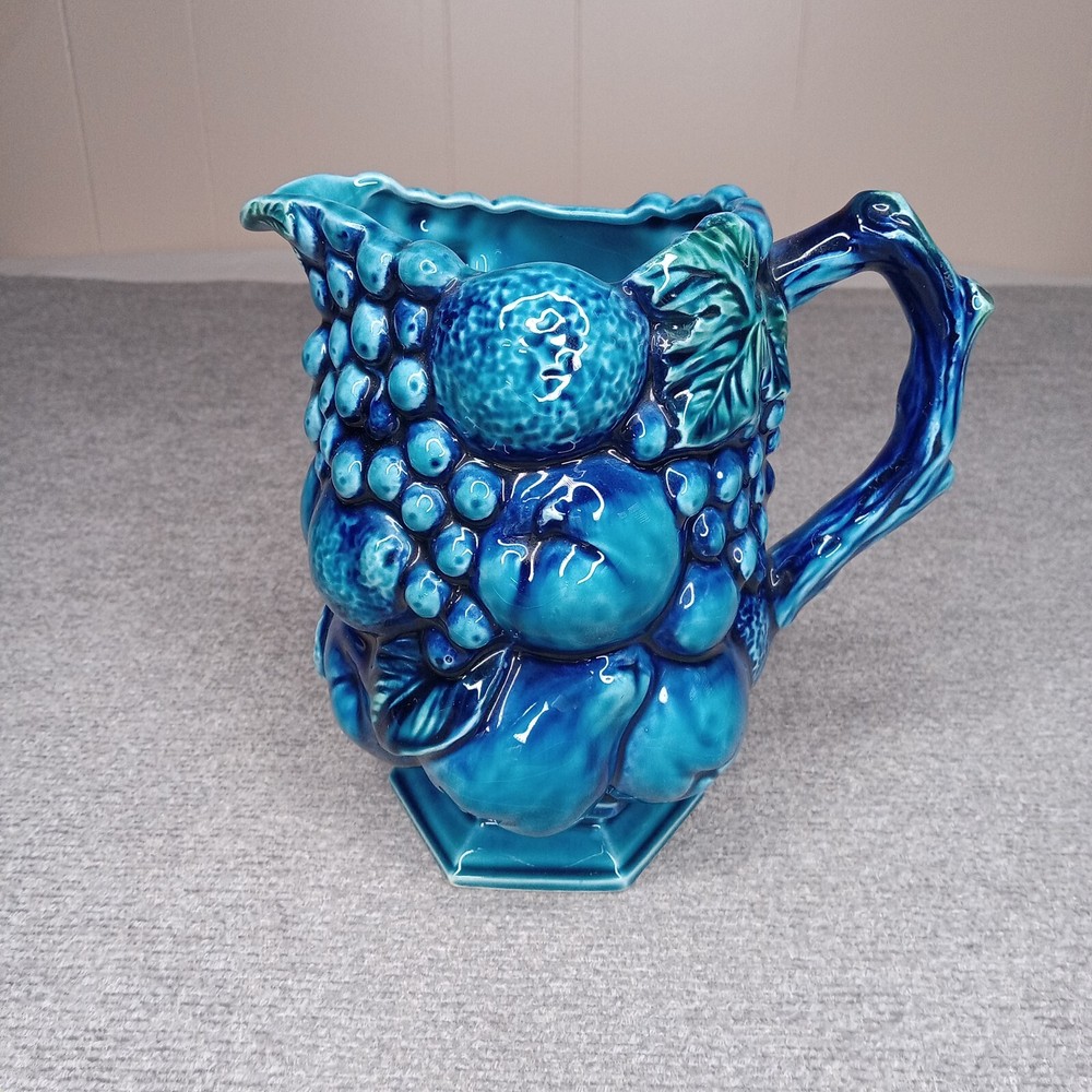 Inacro Vintage Fruit Theme Pitcher Blue Japan