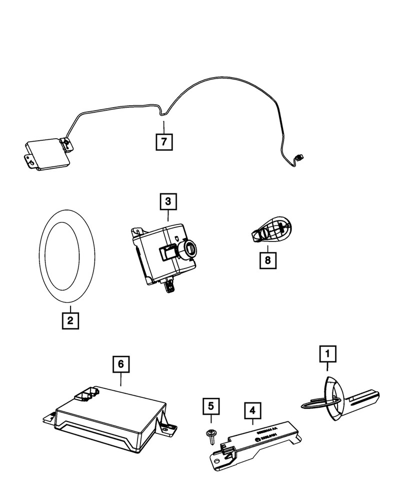 Genuine Mopar Wireless Ignition Node Receiver 68105734AA