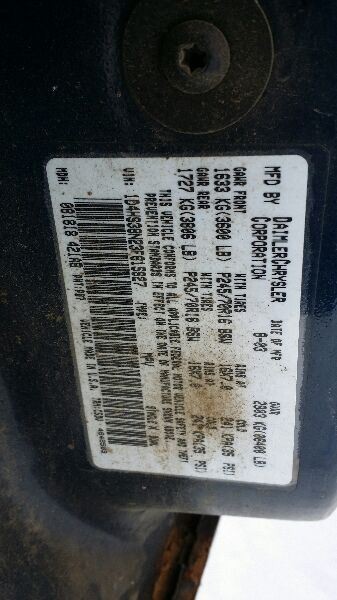 Speedometer Cluster MPH 4 Gauges Fits 03 DURANGO 170939