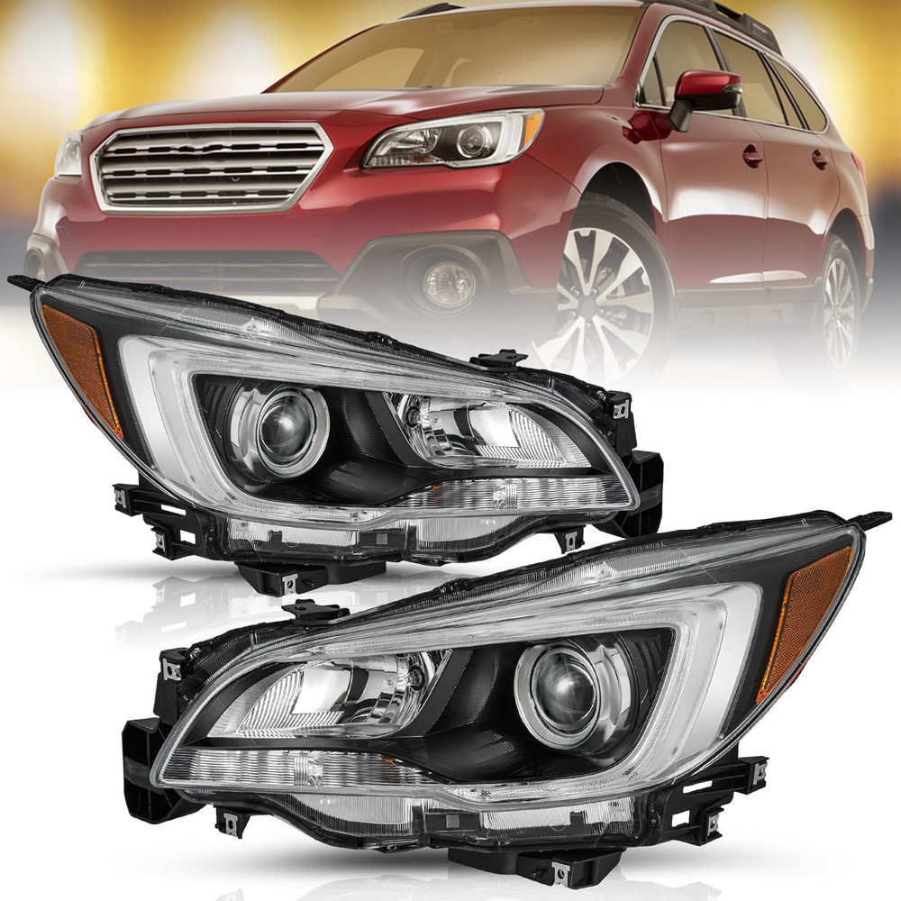 Headlight Assembly Set for 2015-2017 Subaru Outback Halogen Headlamp Passenger a