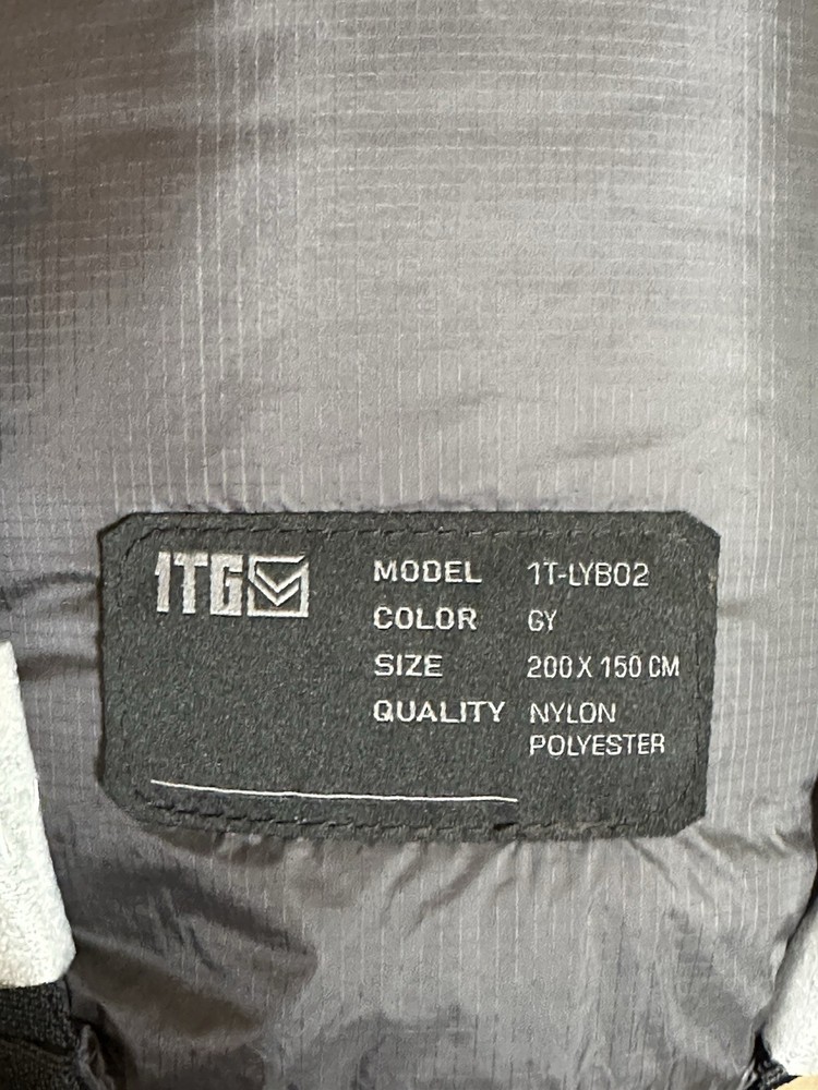 ITG Tactical Sleeping Bag With Thinsulate 78x59" Gray NWT