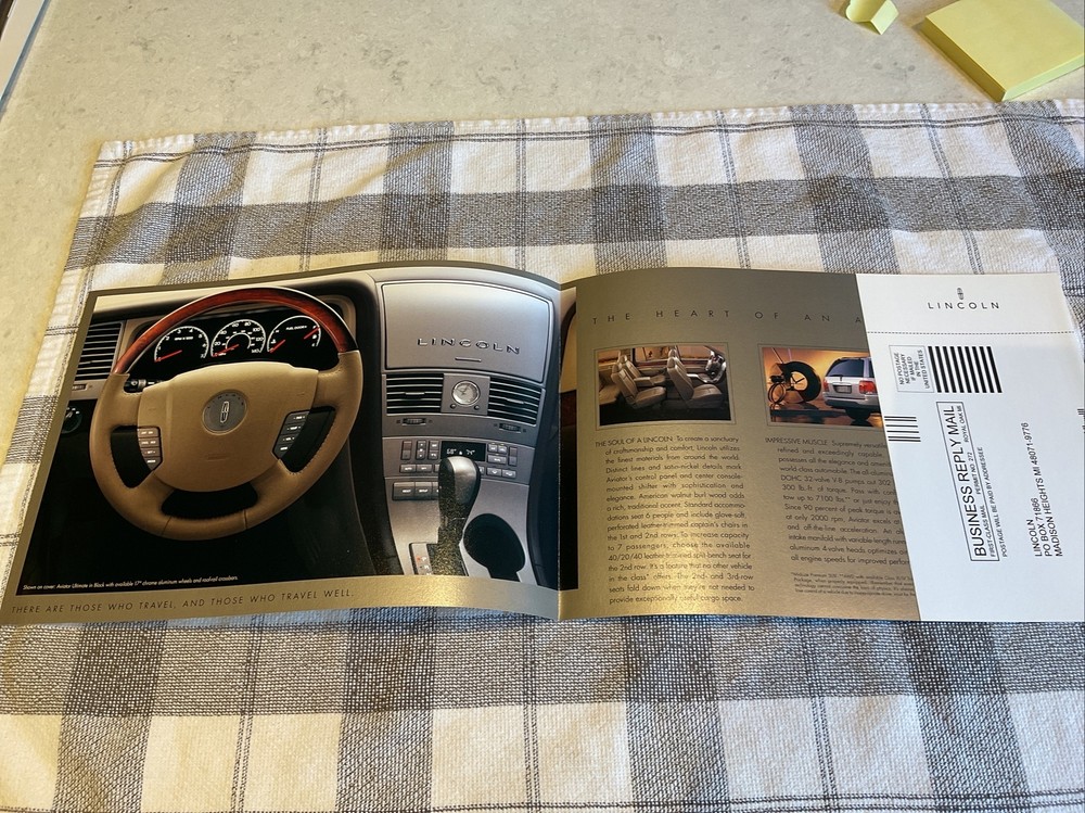 2004 Lincoln Aviator sales brochure 4 pg folder ORIGINAL