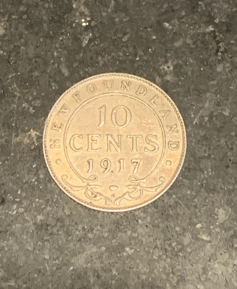 1917-C New Foundland 10 Cent Silver
