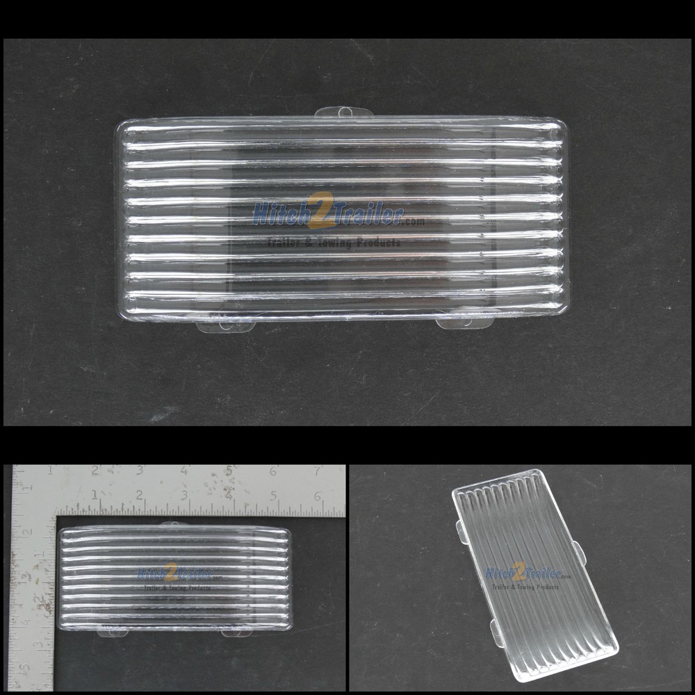 Replacement Clear LENS for Exterior RV PORCH LIGHT - Camper LENS Only Rectangle