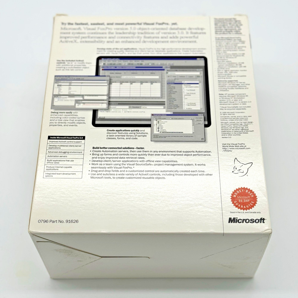 RARE Vintage Microsoft Visual Fox Pro Professional, Version 5.0, VFP 5.0, NEW