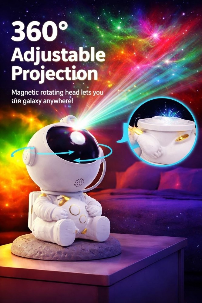 Astronaut Galaxy Star Projector Night Light