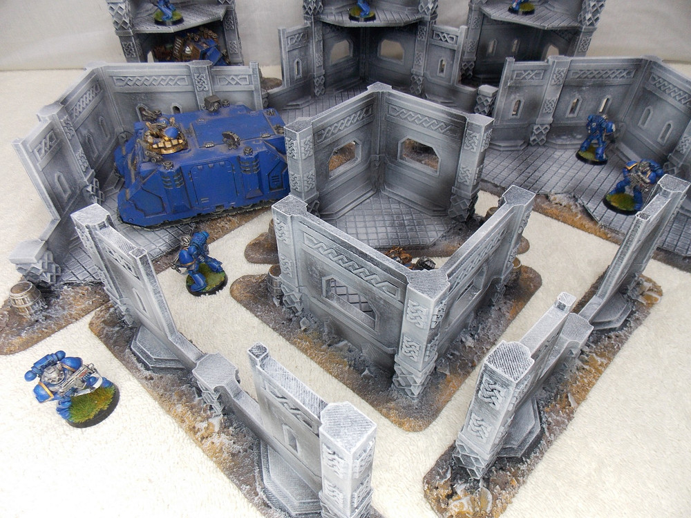 WARGAMING TERRAIN PAINTED, MEGA BUNDLE SET OF 9 PIECES