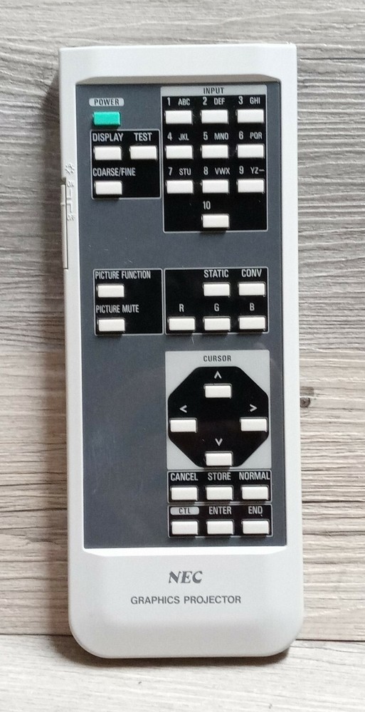 NEC UR-3020 LCD Graphics Projector Remote Control GP-3000 Genuine OEM