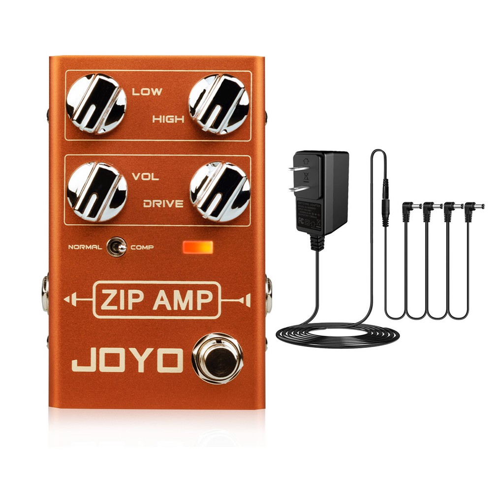 JOYO Compressor Overdrive Pedal Simulate Amplifier AMP Effect + 9V Power Adapter