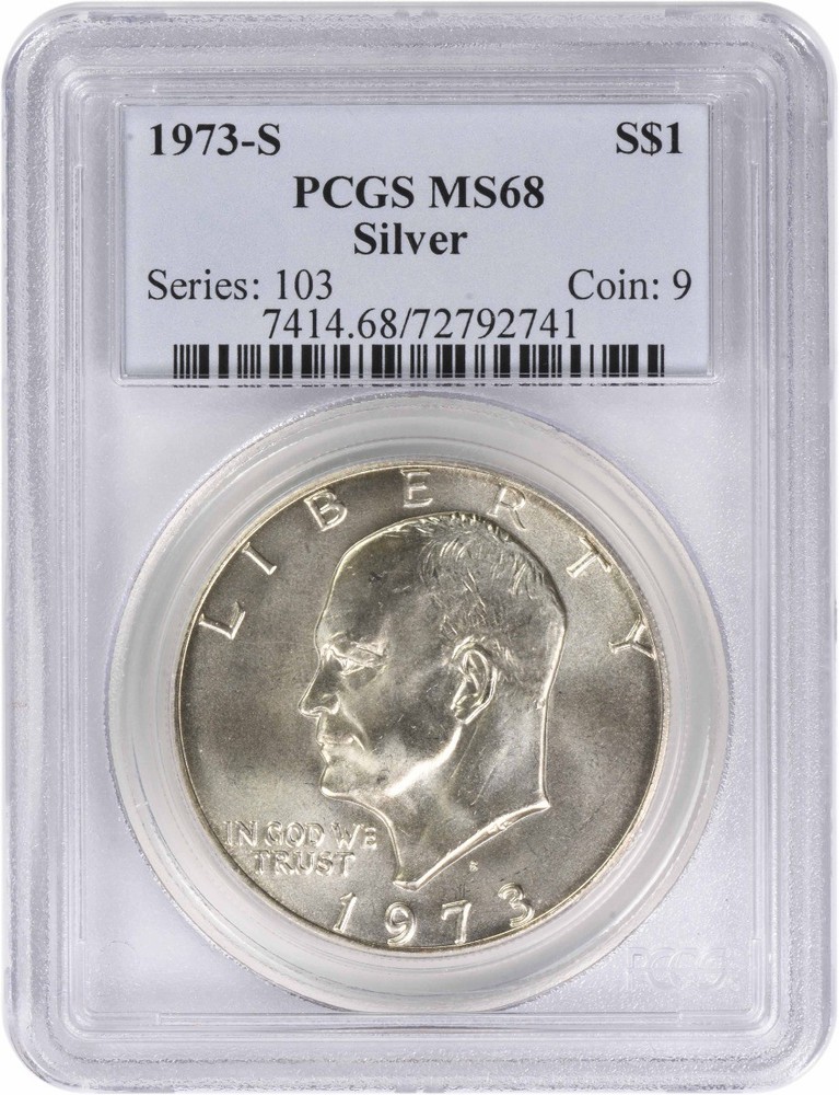 1973-S Silver Eisenhower Dollar Ike MS68 PCGS
