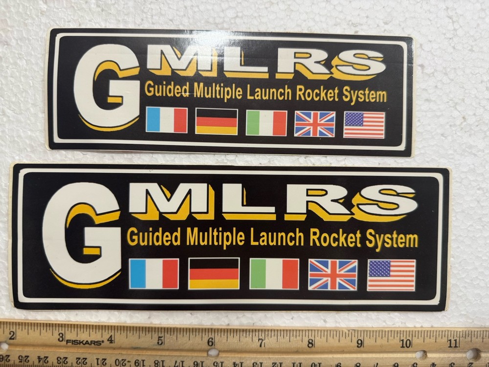 Lot Of 2 - Guided Multiple Launch Rocket System Stickers