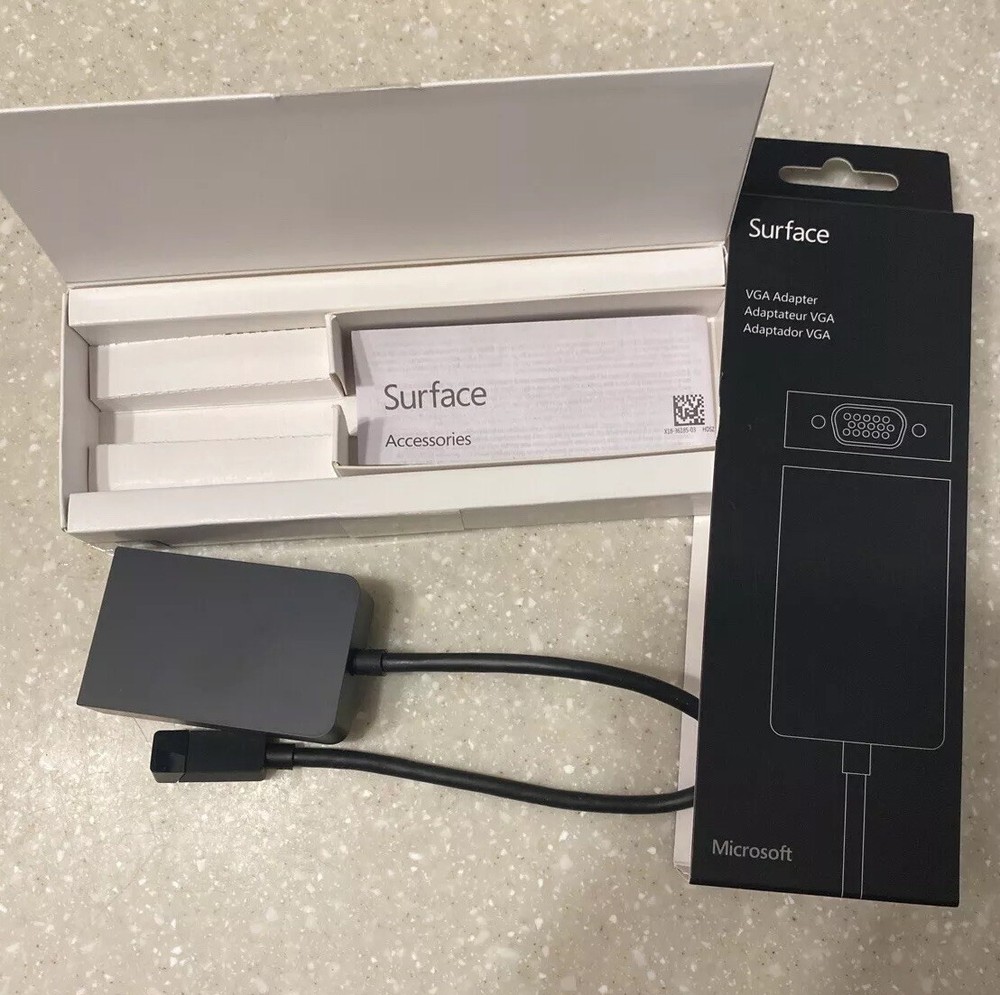 Micrsoft Surface Pro Mini Display Portto VGA Adaptor New Black