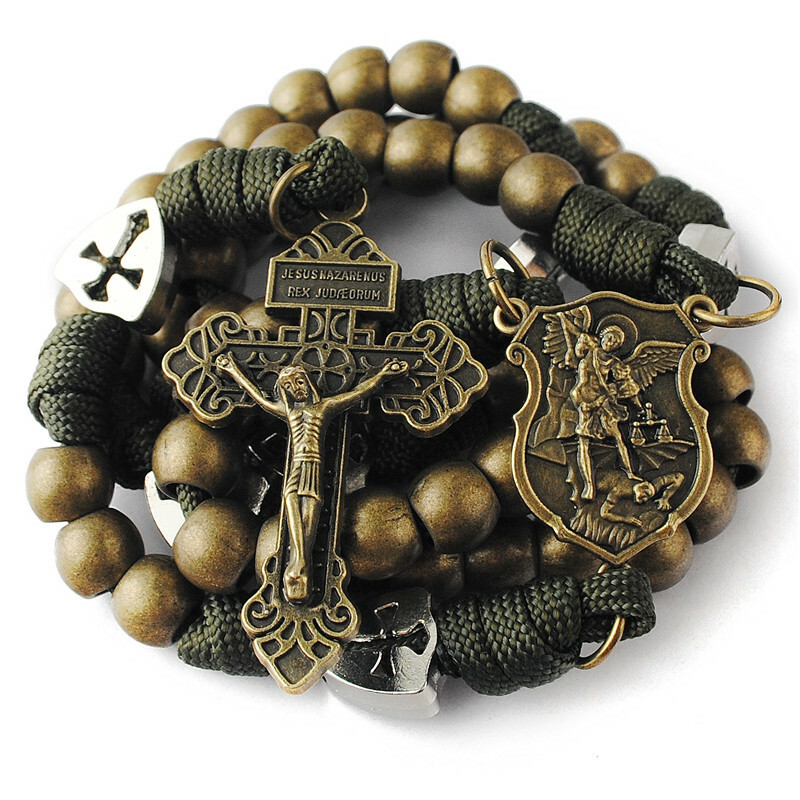 Bronze Paracord Rosary ( Rugged )