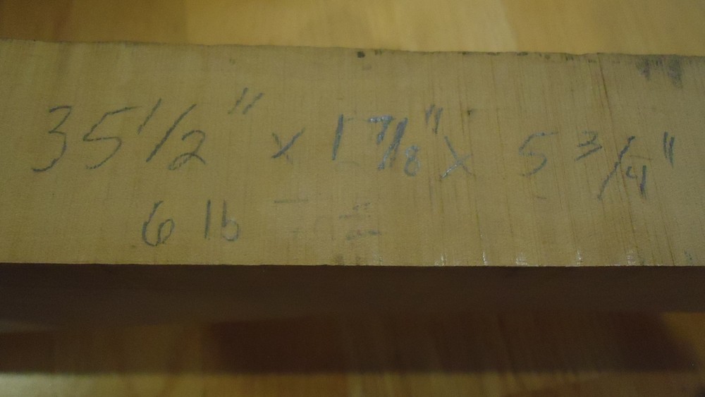 Rifle Half Stock Blank, Muzzleloader, 35 1" x 1 7/8", P+ Curly Figured Maple