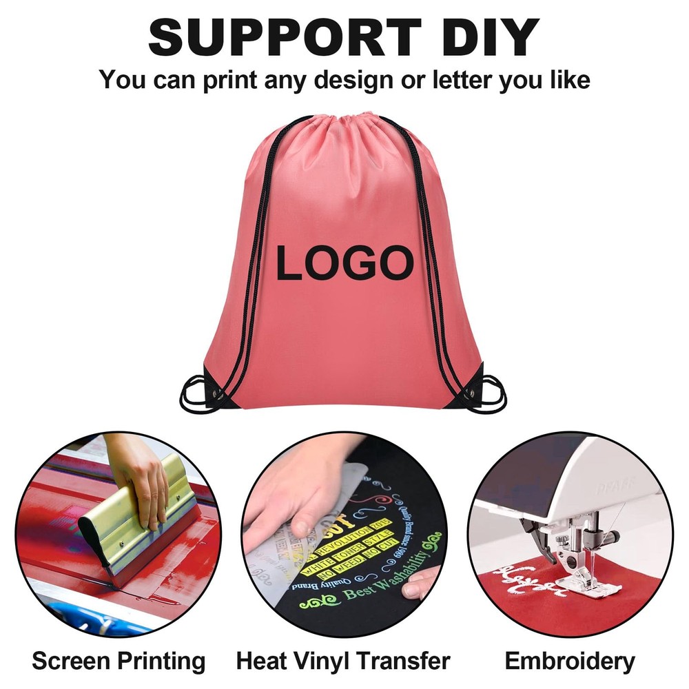 Grneric 64 PCS Drawstring Bags Bulk 16.5'' x 13.3'', Multicolor