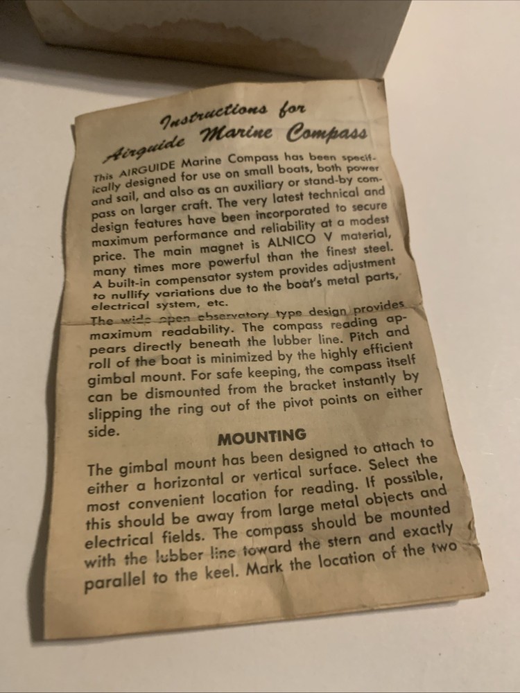 Airguide No 87 Marine Compass