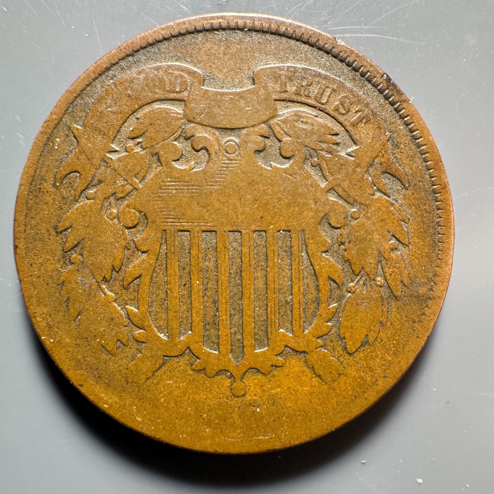 1864 US 2 Cent Large Motto 2C703