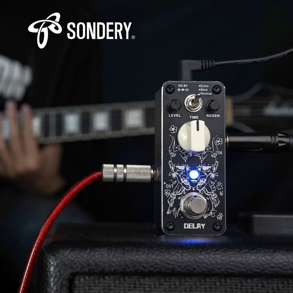 Sondery Digital Delay Pedal with 3 Effects - Echo Modulation and