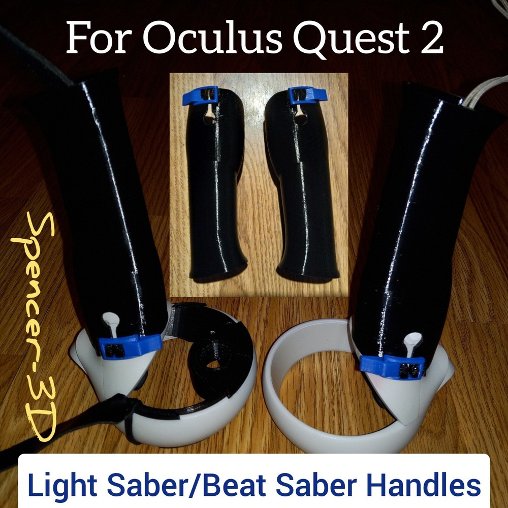 Light Saber/Beat Saber Handle Adapters for both Controllers for Oculus Quest Two