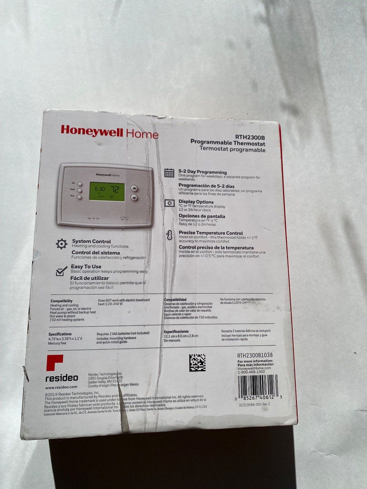Honeywell: Home RTH2300B Programmable Thermostat, New