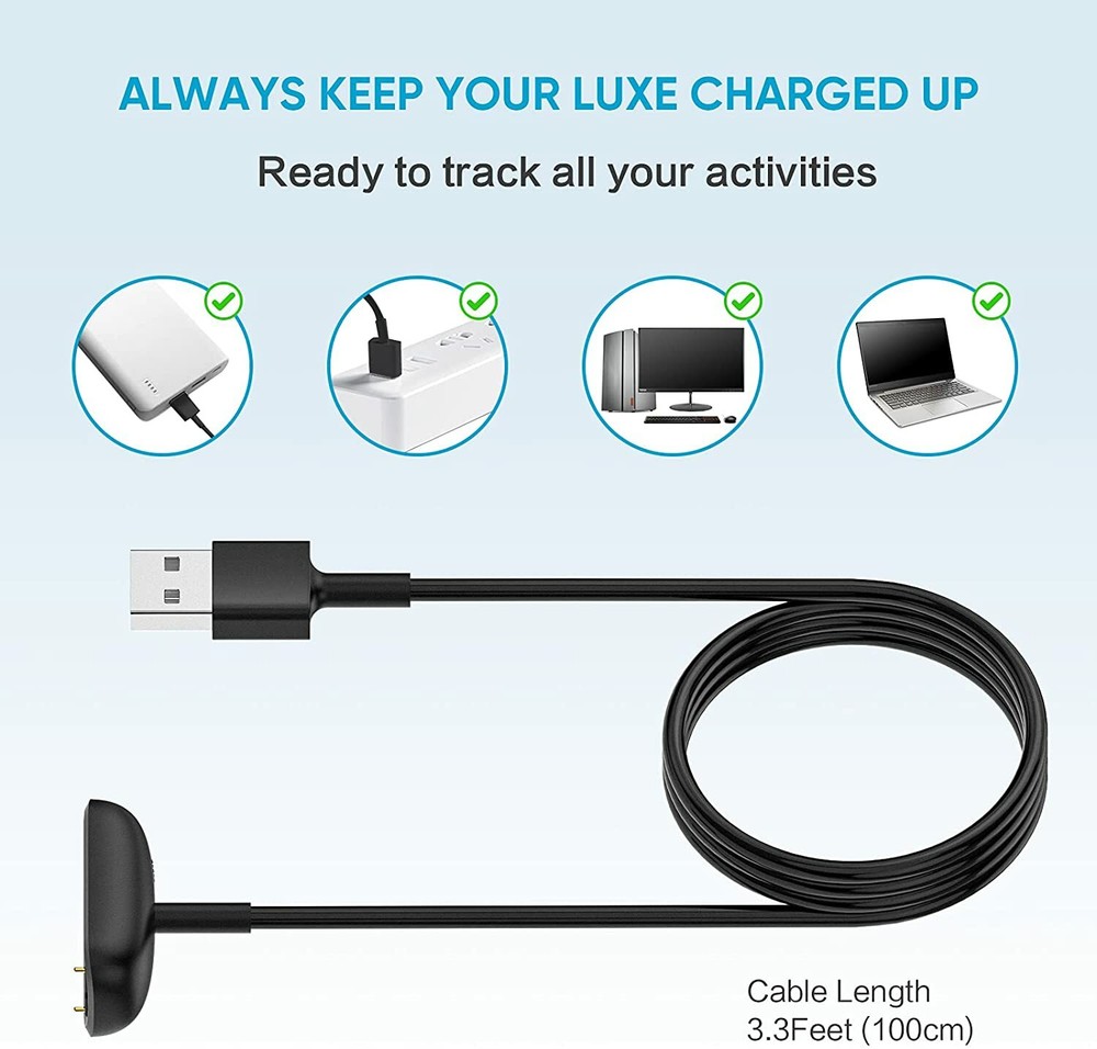 USB Magnetic Fast Charging Charger Cable Dock Adapter For Fitbit Luxe / Charge 5