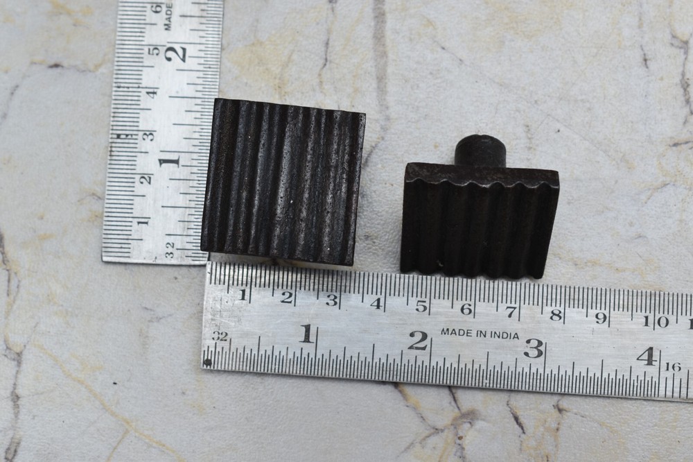 Vintage Cast Iron Square Shape Pulls Drawer Cabinet Door Handle Knobs 10 pcs