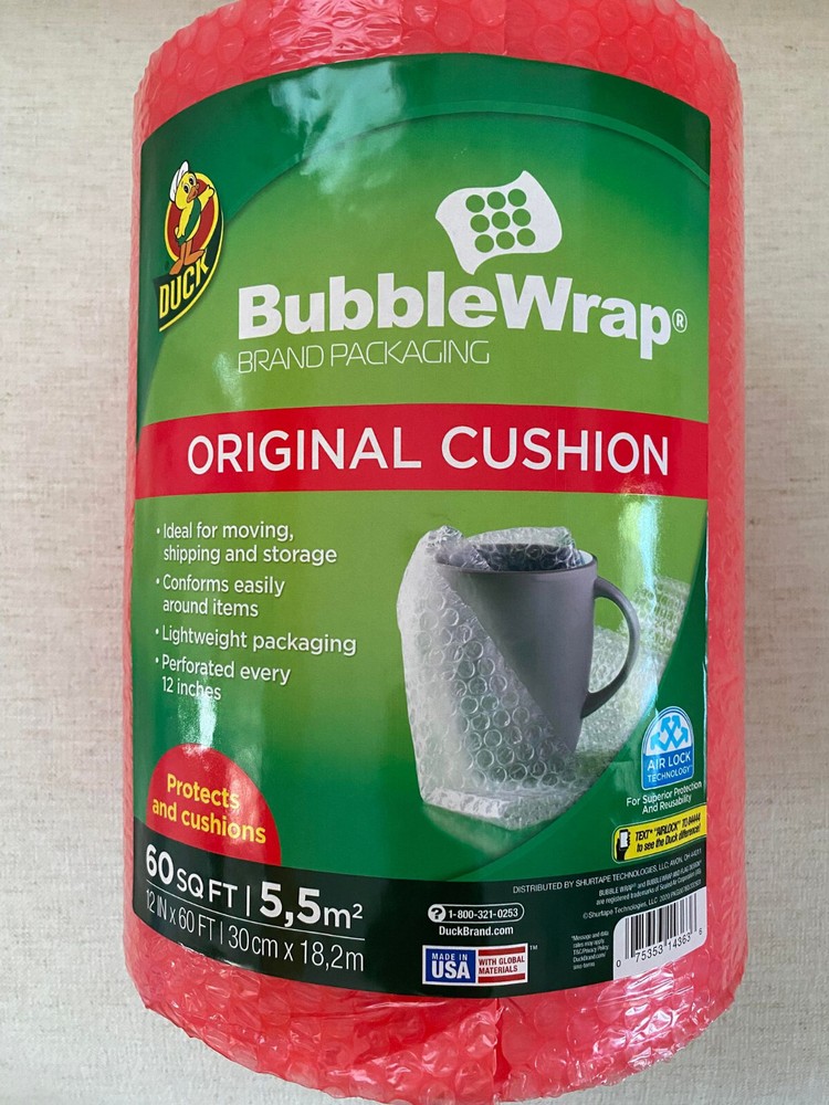 Duck Original Cushion Bubble Wrap 60sq.ft. (RED)