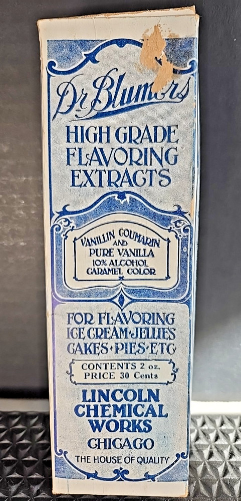 1920s Vintage. Dr. Blumer's EXTRACT. 2 Boxes. Maple/ Vanilla. Empty