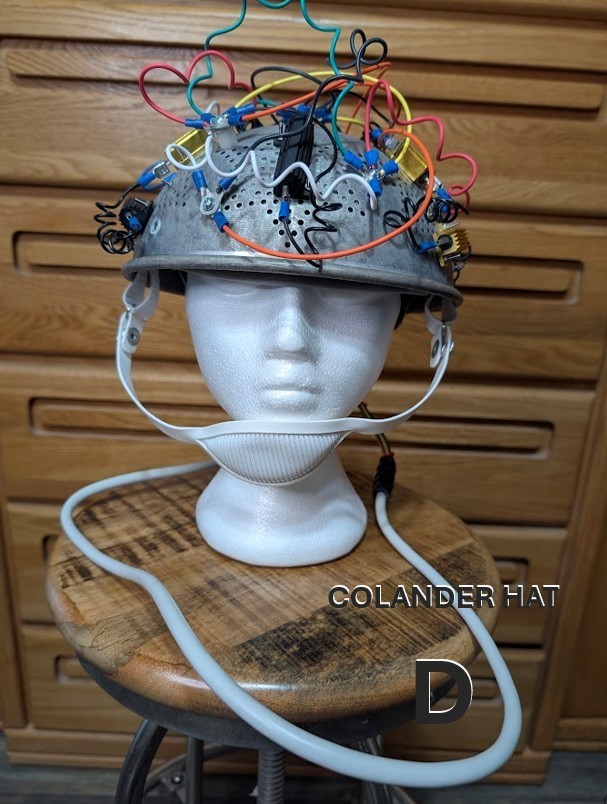 Fan-made Ghostbusters -like Colander Aura Hat