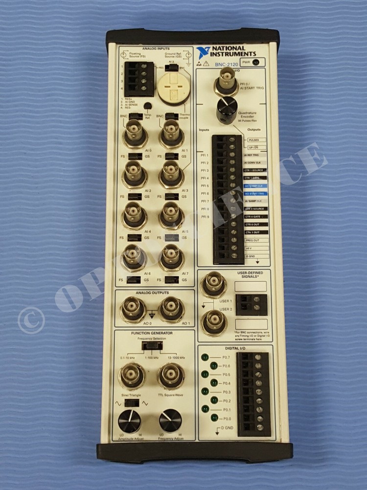 National Instruments BNC-2120 Connector Block w Function Generator, Quad Encoder