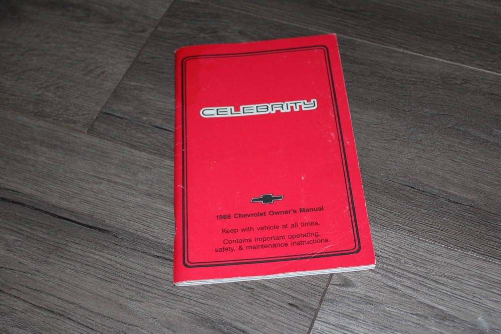 1986 Chevy Celebrity owners manual