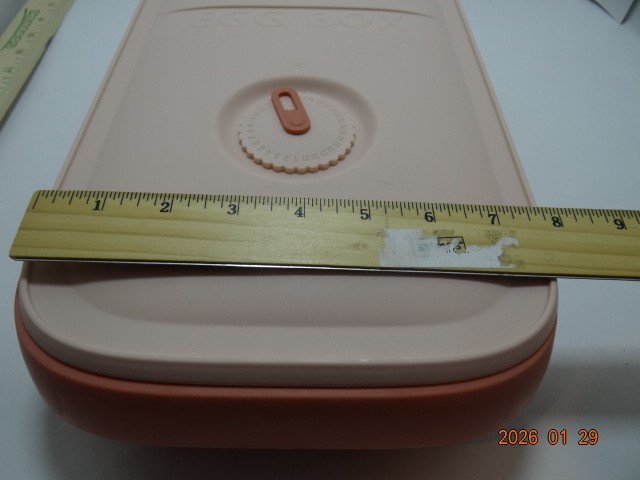 Egg Storage Box Pink and Light Pink Holds 18-20 Eggs Stackable Egg Box