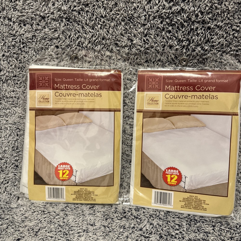 2-X Queen Size Fitted Mattress Protector Covers