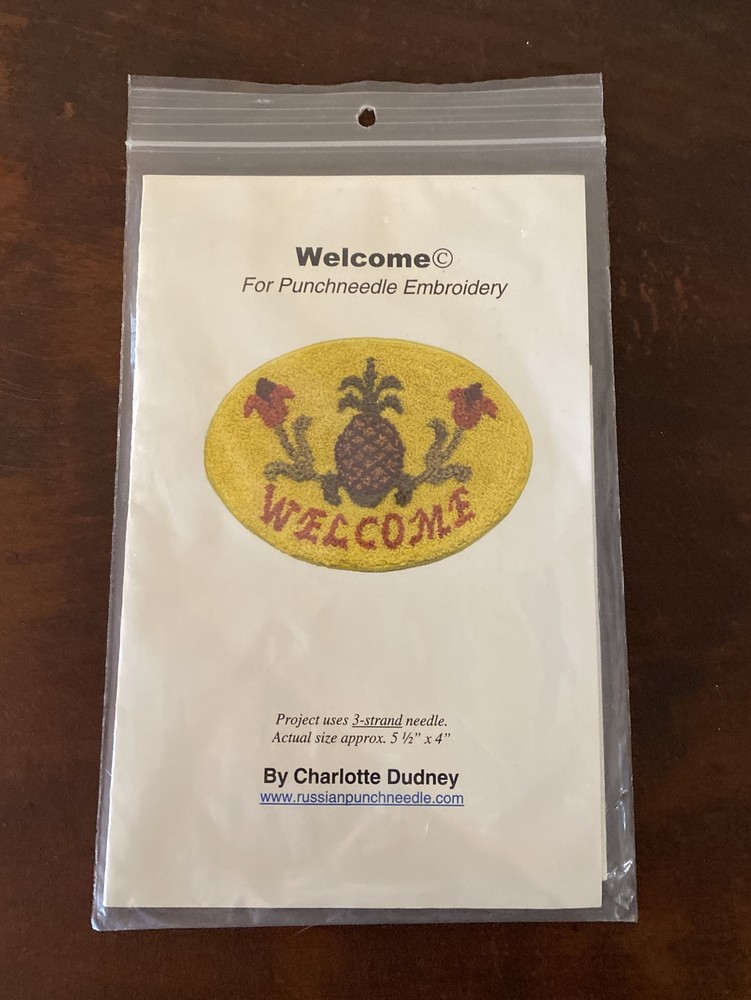 Charlotte Dudney Punch Needle Pattern Welcome