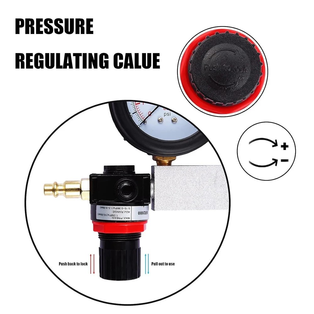 Cylinder Leak Down Tester Tool Kit, Gasoline Engine Compression Leak Down Tester