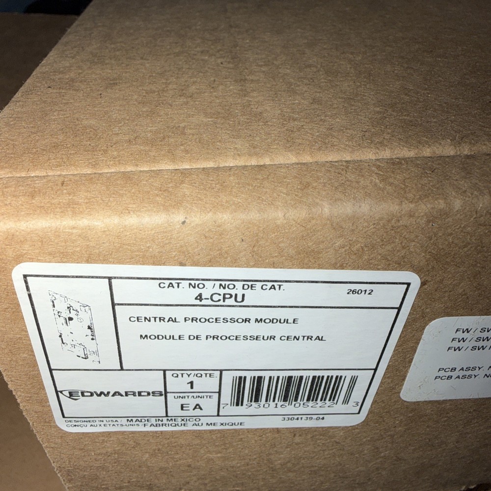 Edwards 4-CPU Central Processing Module - NEW  EST FIRE ALARM
