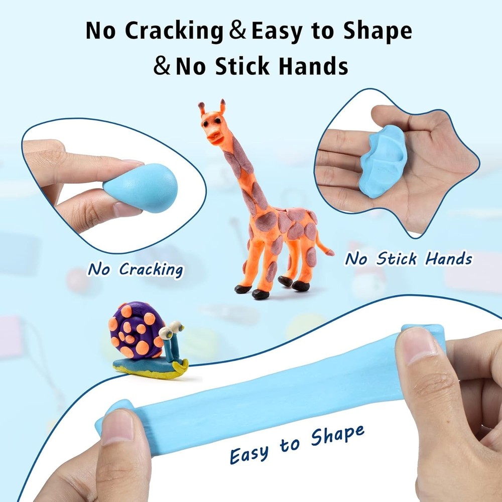 Sculpting Tools Kit with 72 Clay Colors