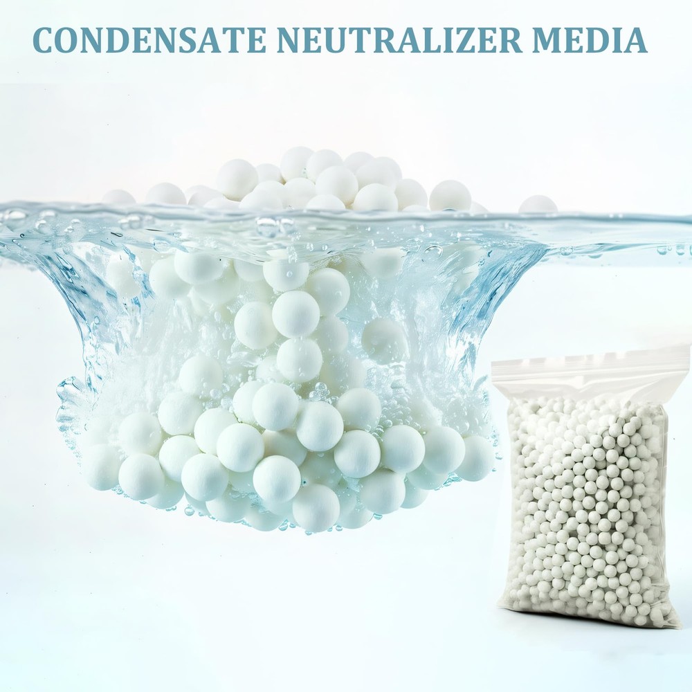 Condensate Neutralizer, 3.3 Lbs Neutralizer Refill Media White