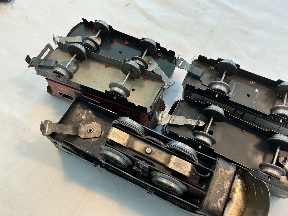 MARX Postwar Steam Engine Set w. Transformer Tracks Freight Car Set 0 scale