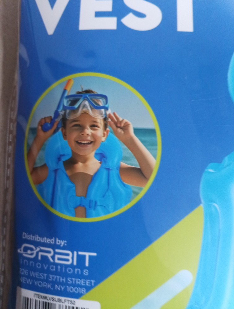 Inflatable Vest Boys Ages 3-5