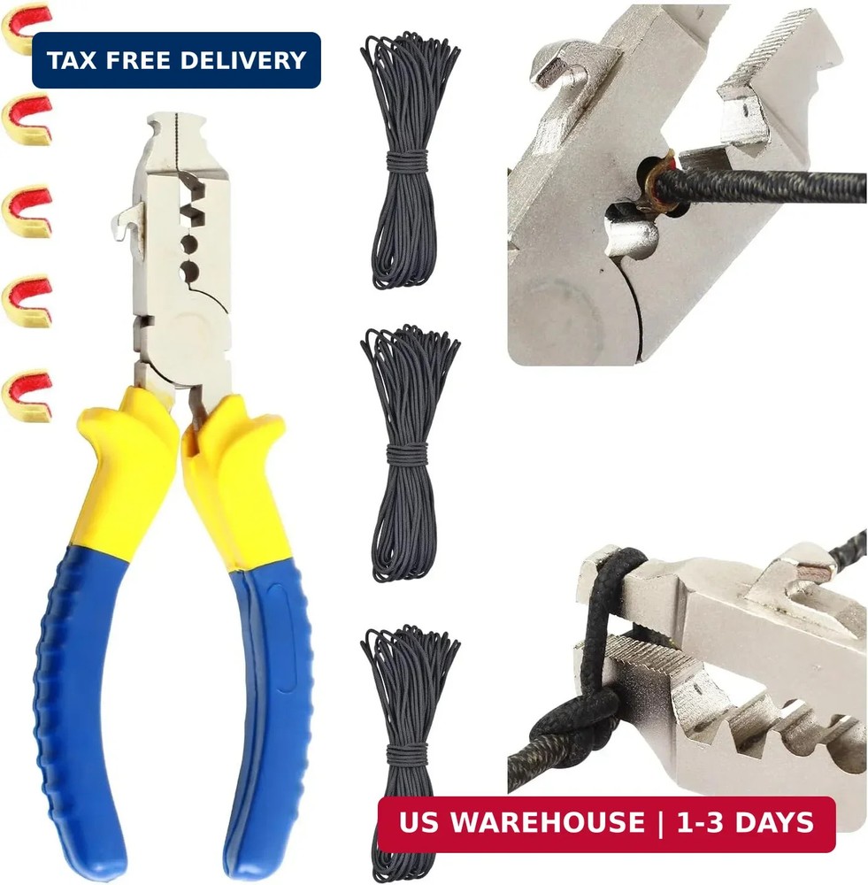 SPG Bow String Nock Point Pliers - D Loop Pliers with D Loop Material for Compou
