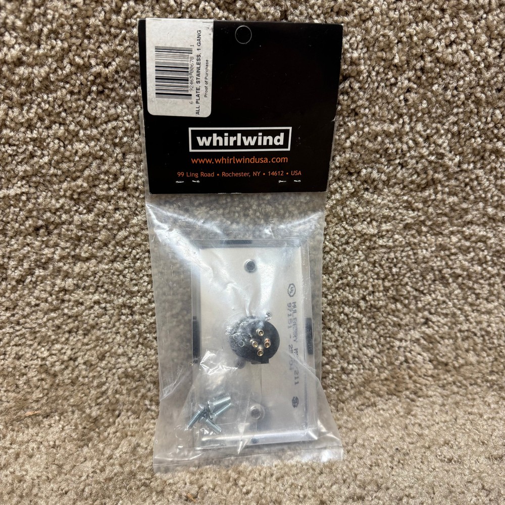 Whirlwind WP1/1FW Wallplate 1 Gang